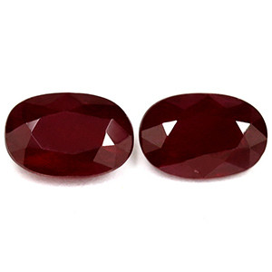 Oval 1.44tw Red Ruby Pair - #921660