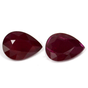 Pear 1.48tw Red Ruby Pair - #921634