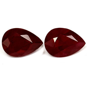 Pear 1.57tw Red Ruby Pair - #921631