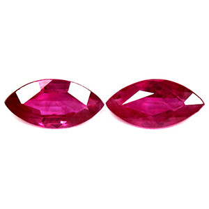 Marquise 1.48tw Red Ruby Pair - #921673