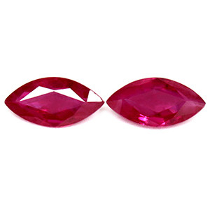 Marquise 1.28tw Red Ruby Pair - #921671