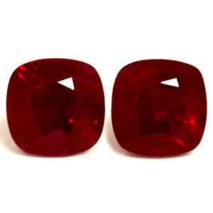 Cushion 1.12tw Red Ruby Pair - #921758