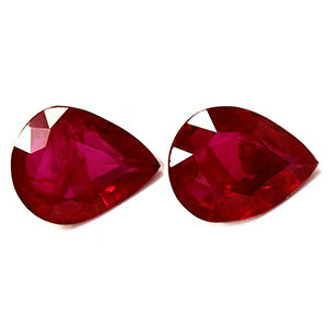 Pear 1.18tw Red Ruby Pair - #921880
