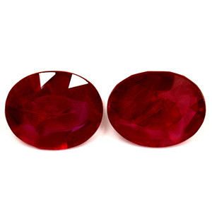 Oval 1.40tw Red Ruby Pair - #921878