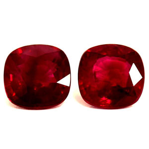 Cushion 1.03tw Red Ruby Pair - #922004