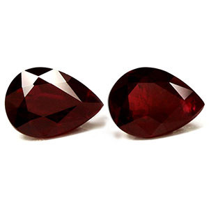 Pear 2.25tw Red Ruby Pair - #921656