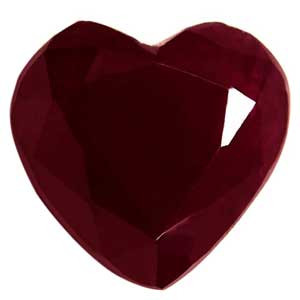 Heart 0.78 Red Ruby - #921909