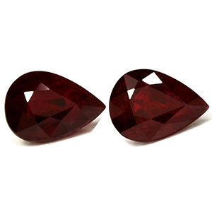 Pear 2.06tw Red Ruby Pair - #921658