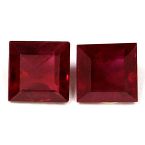 Princess 0.81tw Red Ruby Pair - #921838