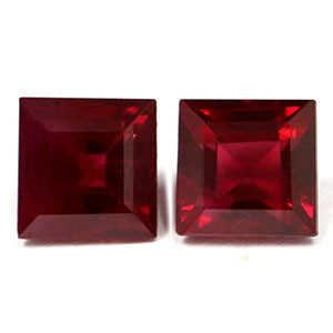 Princess 0.93tw Red Ruby Pair - #921835