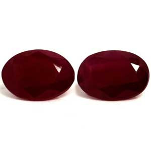 Oval 2.36tw Red Ruby Pair - #921925