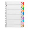 Icon Cardboard Dividers with Reinforced Tabs 10 Tab Coloured