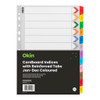 Icon Cardboard Indices with Reinforced Tabs Jan-Dec Coloured