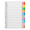Icon Cardboard Indices with Reinforced Tabs 1-10 Coloured