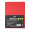 OSC L Shaped Pockets A4 Red, Pack of 12