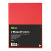 OSC L Shaped Pockets A4 Red, Pack of 12