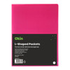 OSC L Shaped Pockets A4 Pink, Pack of 12