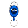 Icon Retractable Snap Lock Key and ID Card Holder Blue (50 Pack)