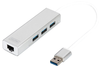 Digitus USB 3.0 3-Port Hub & Gigabit LAN Adapter