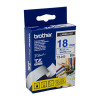 Brother TZ-243 Laminated 18mm x 8m -  Blue printing on White Tape