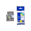 Brother TZ-253 Laminated 24mm x 8m - Blue printing on White Tape