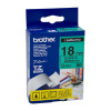 Brother TZ-741 Laminated 18mm x 8m -  Black printing on Green Tape