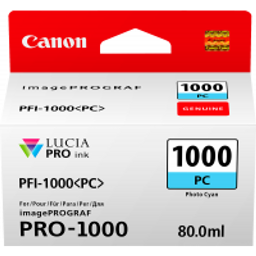 Canon PFI1000 Photo Cyan Ink Cartridge