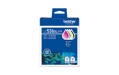 Brother LC536XL 4 Pack - B, C, M, Y