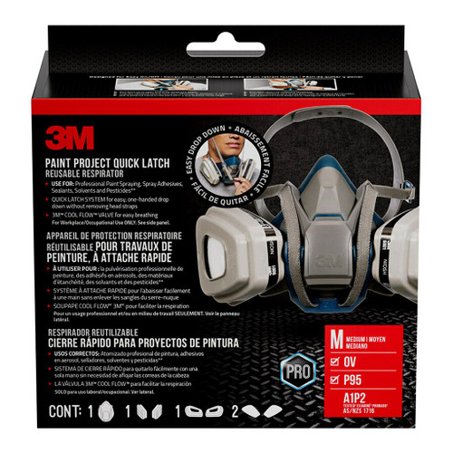 3M Paint Project Respirator 6502QLP1-DC Quick Latch