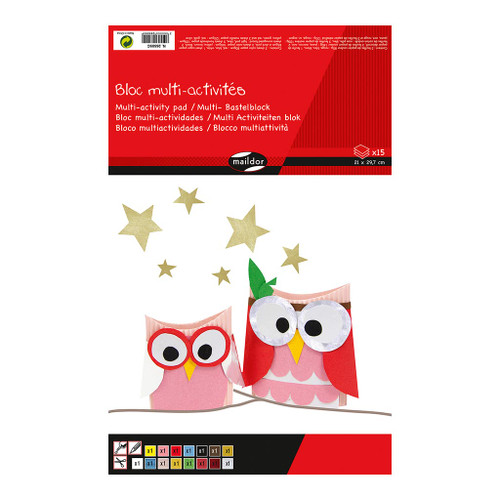 Maildor Multi Activity Pad Assorted A4 15sh