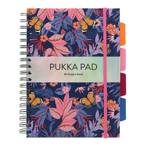 Pukka Bloom Hardcover Project Notebook B5 Blue