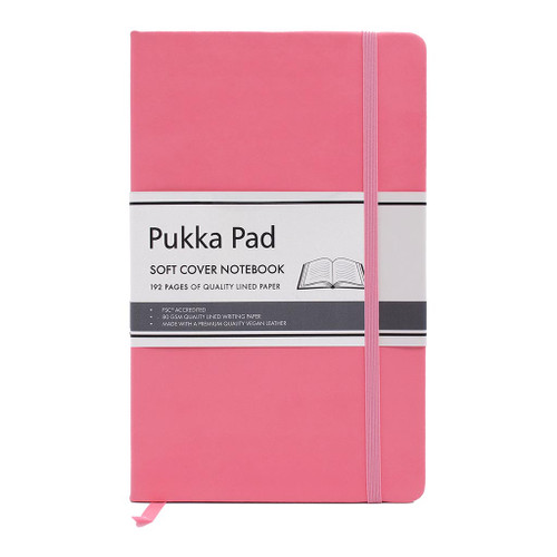 Pukka Signature Soft Cover Notebook 13x21cm Lined Pink