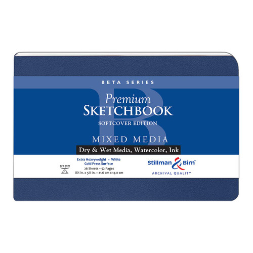 S&B Beta Sketchbook Softcover White 270g 21.6x14cm 26sh