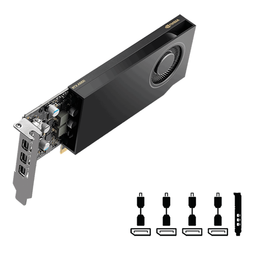 NVIDIA Quadro RTX A1000 8GB DDR6 PCIE Graphics Card 4*mini DP