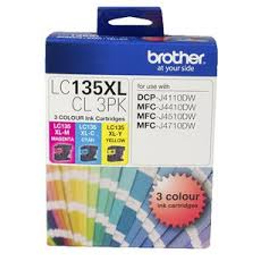 Brother LC-135XL CMY Colour Pack - up to 1200 pages per colour Brother LC-135XL CMY Colour Pack - up to 1200 pages per colour
