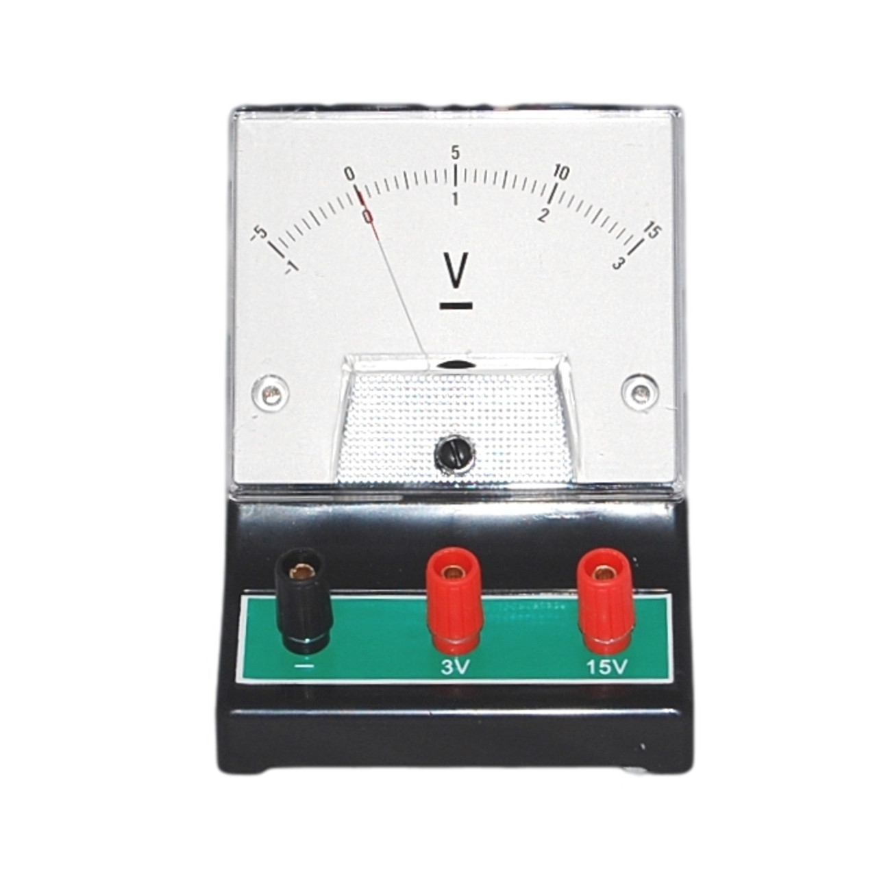 Analog DC Voltmeter, 0-3 / 0-15V DC