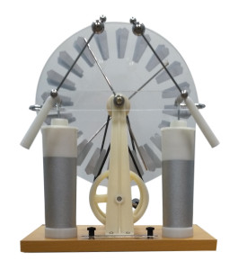 Jumbo Wimshurst Machine electrostatic generator with 11 inch acrylic discs for physics classroom demonstration