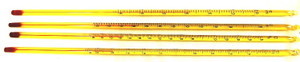 Partial Immersion Thermometer, Yellow, -10 C to 200 C Partial Immersion Thermometer, Yellow, -10 C to 200 C