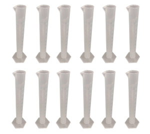 Bulk Graduated Cylinders, Polypropylene Plastic, 100ml, Pack of 12 Bulk Graduated Cylinders, Polypropylene Plastic, 100ml, Pack of 12