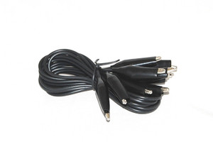 Black Alligator Clip Connecting Wires, Package of 5