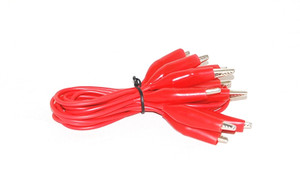 Alligator Clip Connecting Wires, RED, 12 Inch, Pack of 5 Alligator Clip Connecting Wires, RED, 12 Inch, Pack of 5