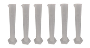 Bulk Graduated Cylinders, Polypropylene Plastic, 250ml, Pack of 6 Bulk Graduated Cylinders, Polypropylene Plastic, 250ml, Pack of 6