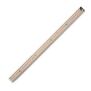 Wooden Meter Stick Dual Scale Metal Ends Wooden Meter Stick Dual Scale Metal Ends