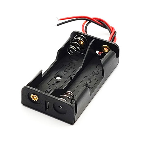 Dual AA Battery Holder with Wire Leads