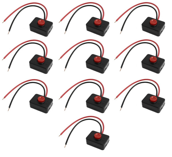 DC Momentary Push Button Switch, Package of 10