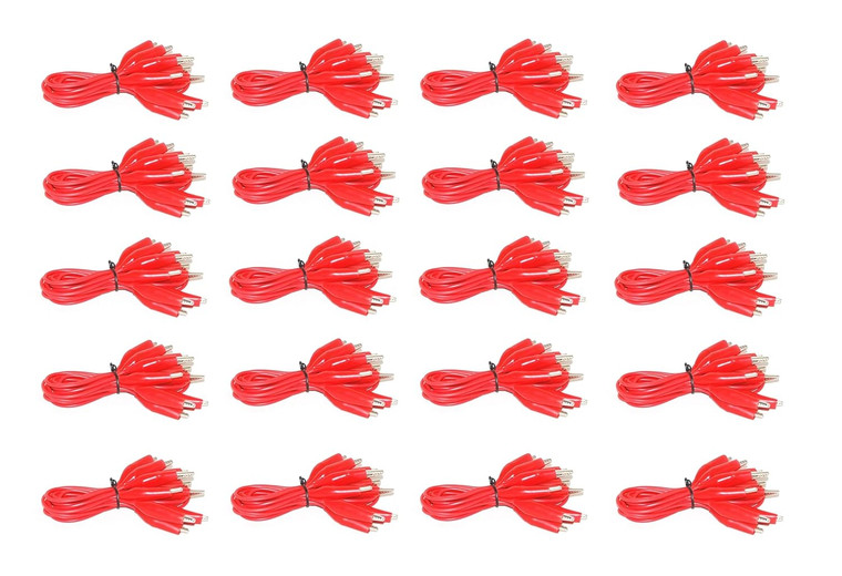 Bulk Alligator Clips Test Lead Connecting Wires, Pack of 100