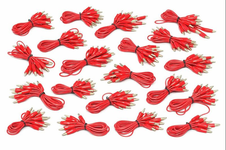 Bulk Alligator Clips Test Lead Connecting Wires, Pack of 100