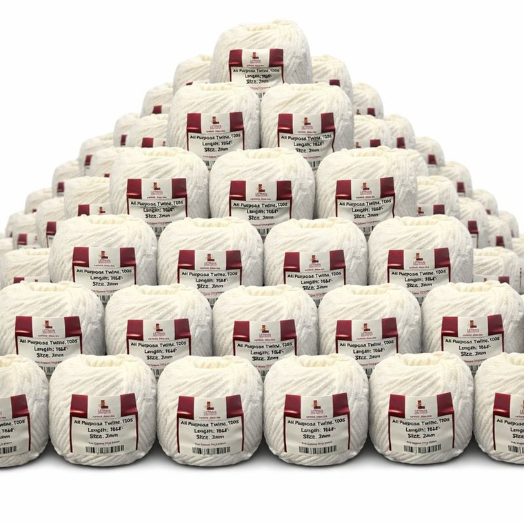 Bulk Butchers Twine Rolls, 2mm Soft Cotton / Poly Blend Twine - 164 Ft. / Roll