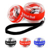 A Power Wrist Ball in red with a black strap, alongside versions in blue and black. Features a logo on the product.