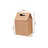 A small brown kraft paper portable box with a handle, featuring dimensions of 10cm x 10cm x 16cm.